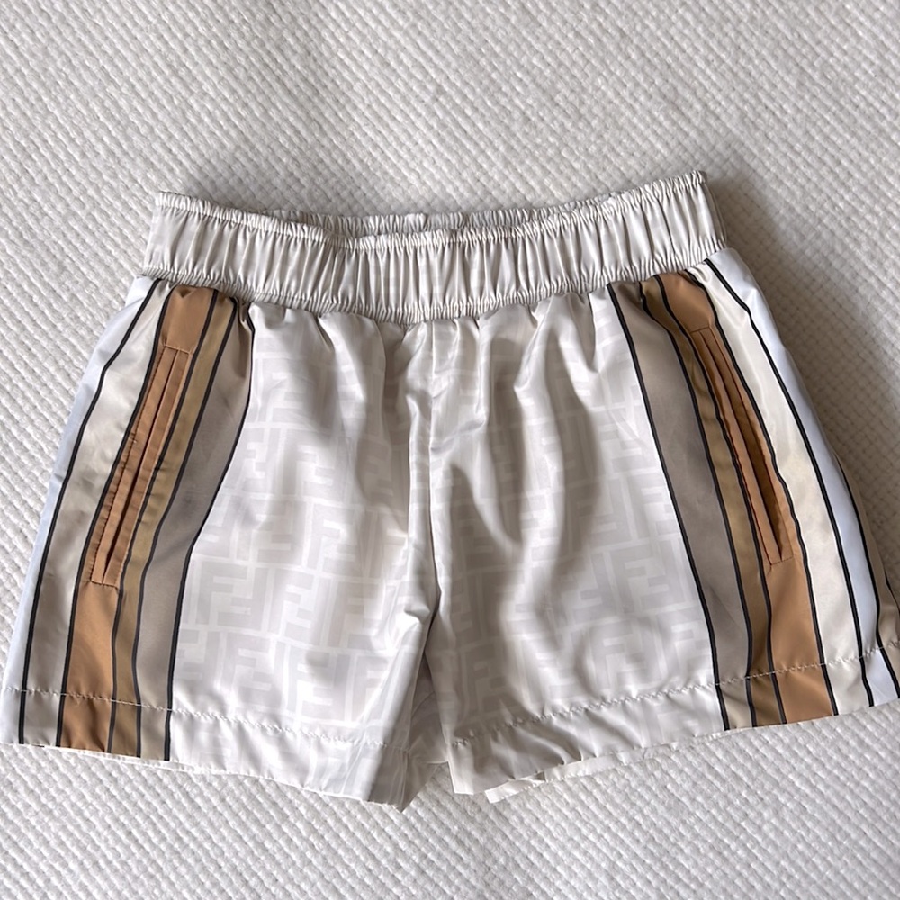 FENDI nylon reversible elastic waist shorts